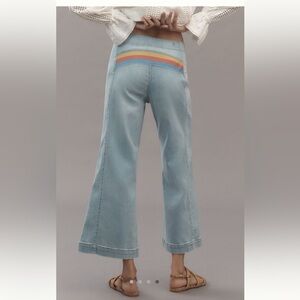 PILCRO Rainbow High Rise Crop Flare Jeans- 32